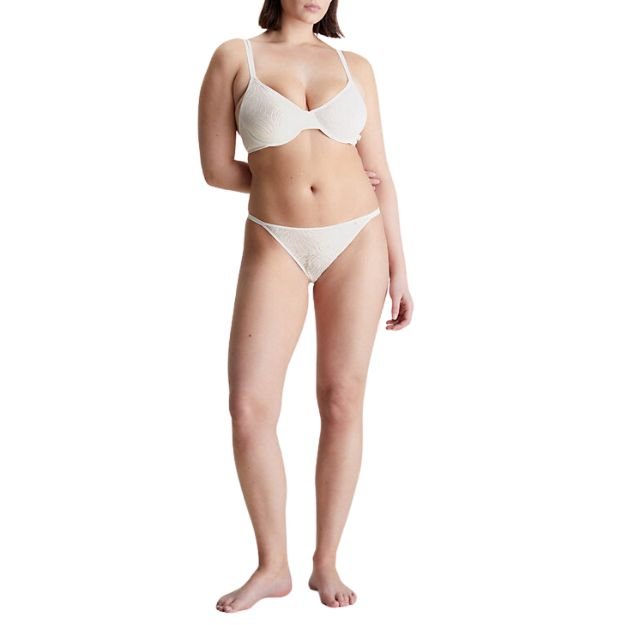 CALVIN KLEIN Sheer Marquisette Strappy Tanga Brazilian Panty Womens S 5 M 6  L XL