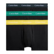 Calvin Klein Low Rise Trunk 3PK Cotton Stretch - Erkek B-Chrcl Hthr