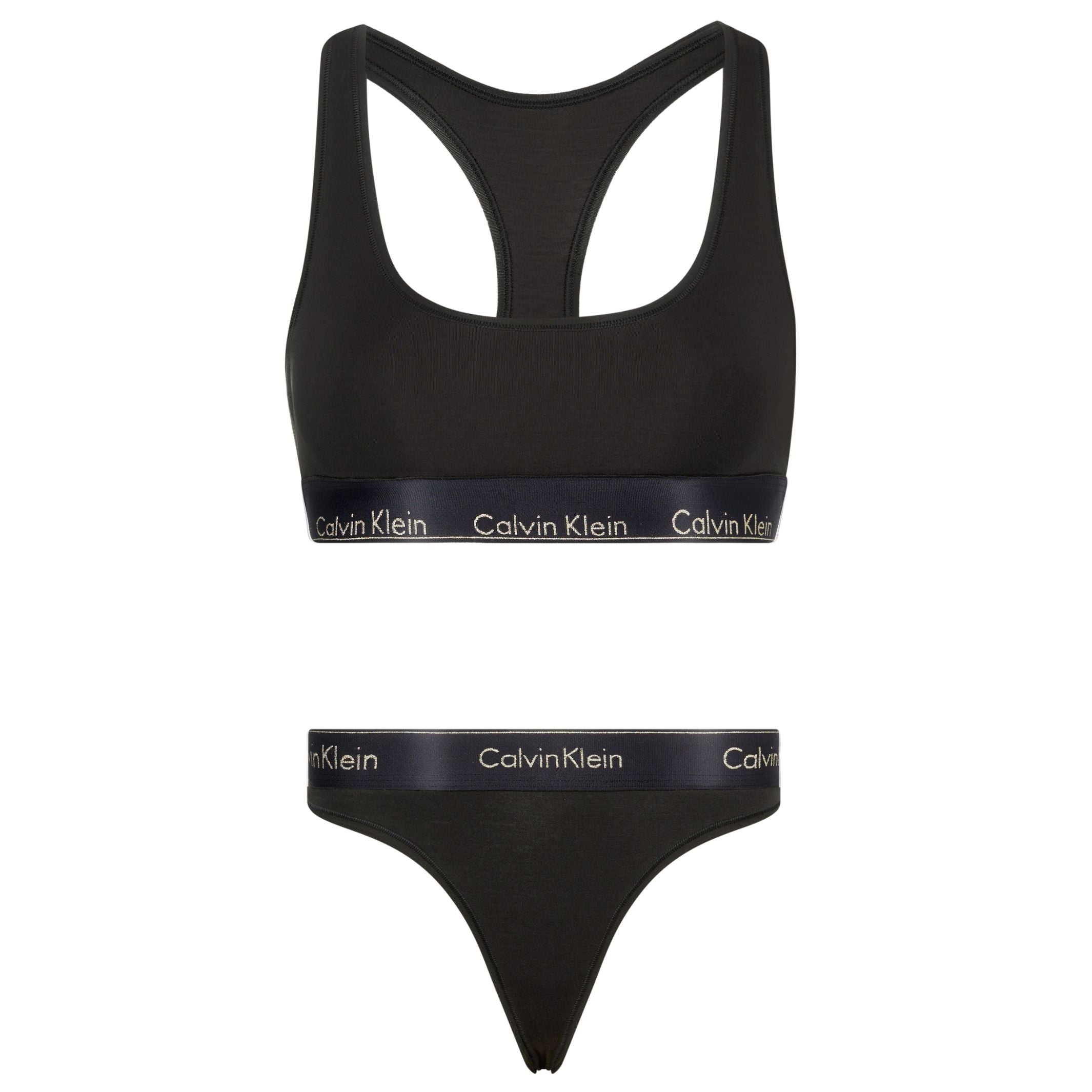 Calvin klein women's black underwear deals set