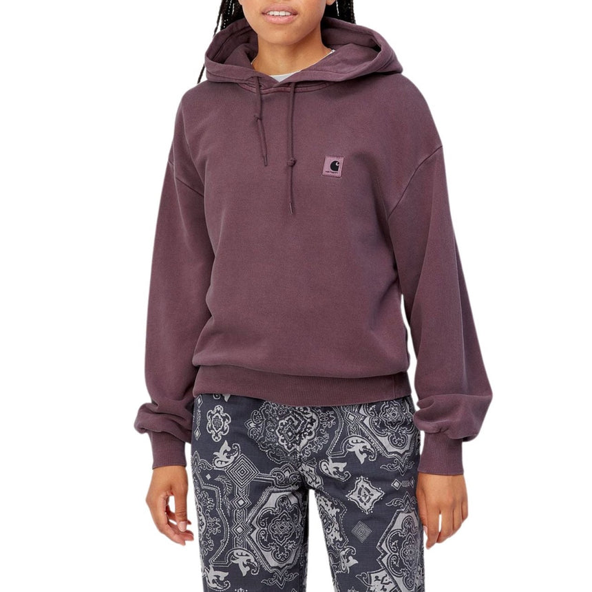 Carhartt WIP Hooded Nelson Kadın Sweatshirt Dark Plum Garment Dyed