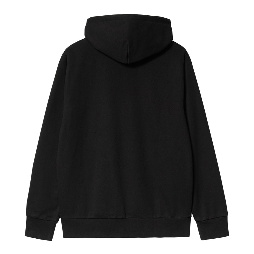Carhartt WIP - Hooded Script Embroidery Sweatshirt Black/White - Erkek - Vitruta