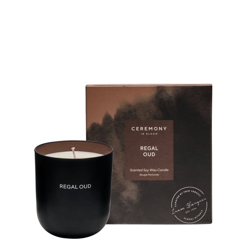 Ceremony In Bloom - Regal Oud Scented Soy Wax Candle 240 g - Vitruta