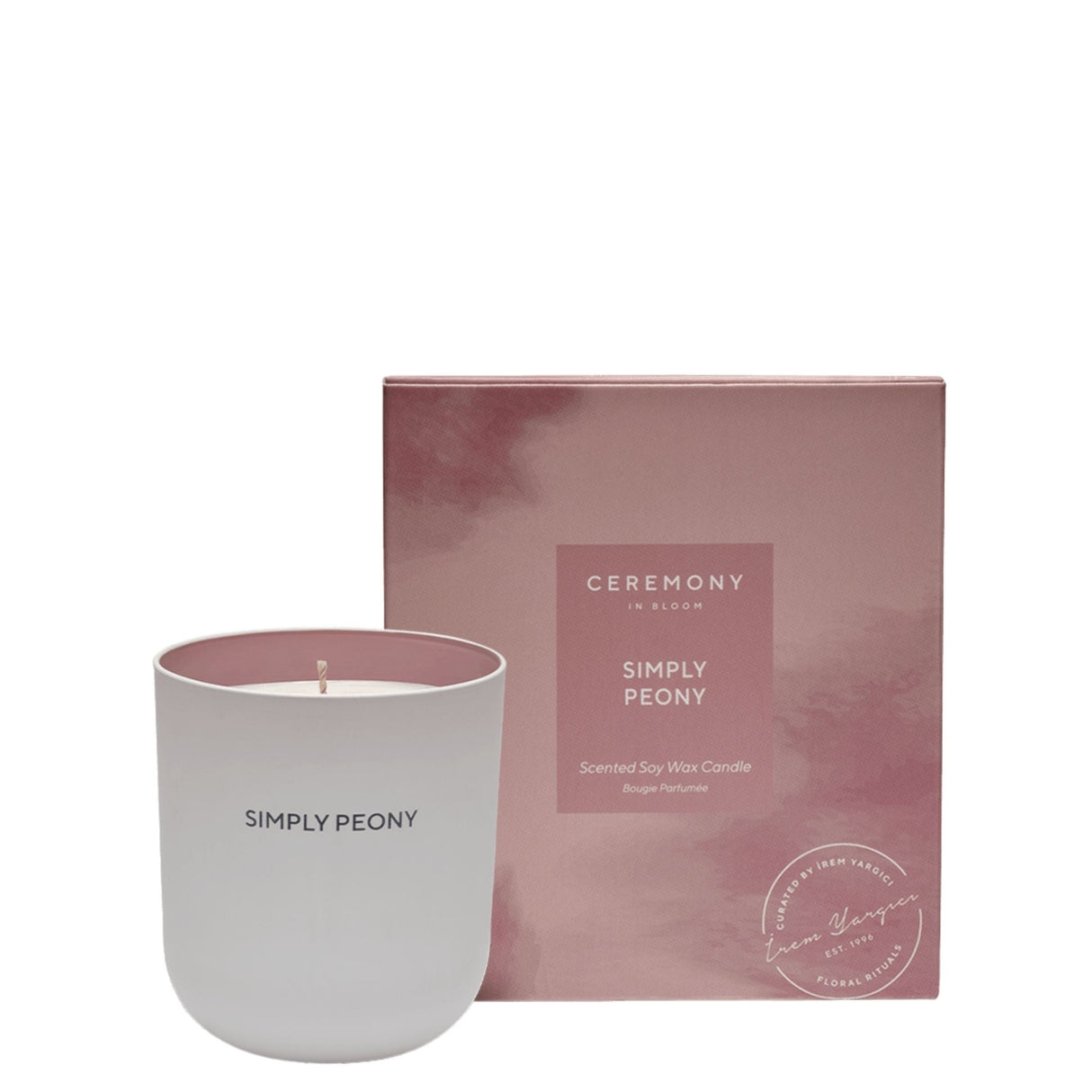 Ceremony In Bloom - Simply Peony Scented Soy Wax Candle 240 g - Vitruta