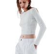 Knitology Openwork Knitted Top White