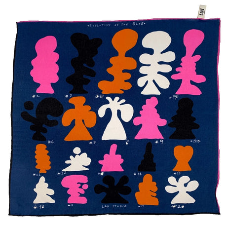 Lar Studio - Blobs Navy Bandana 38 x 38 - Vitruta