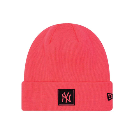 New Era Neon Team Cuff Beanie NY Yankees Bere Pink
