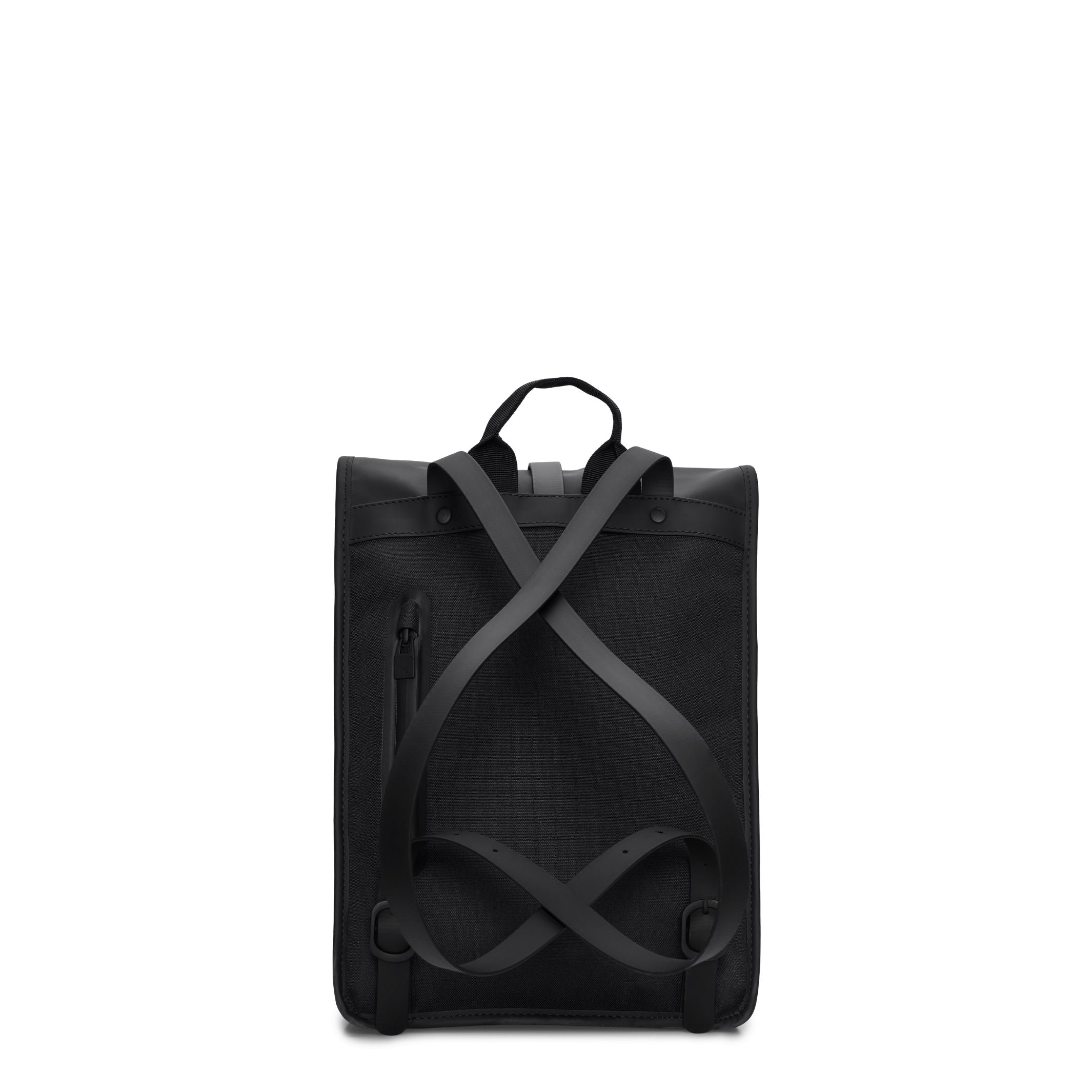 Rains roll top rucksack on sale black