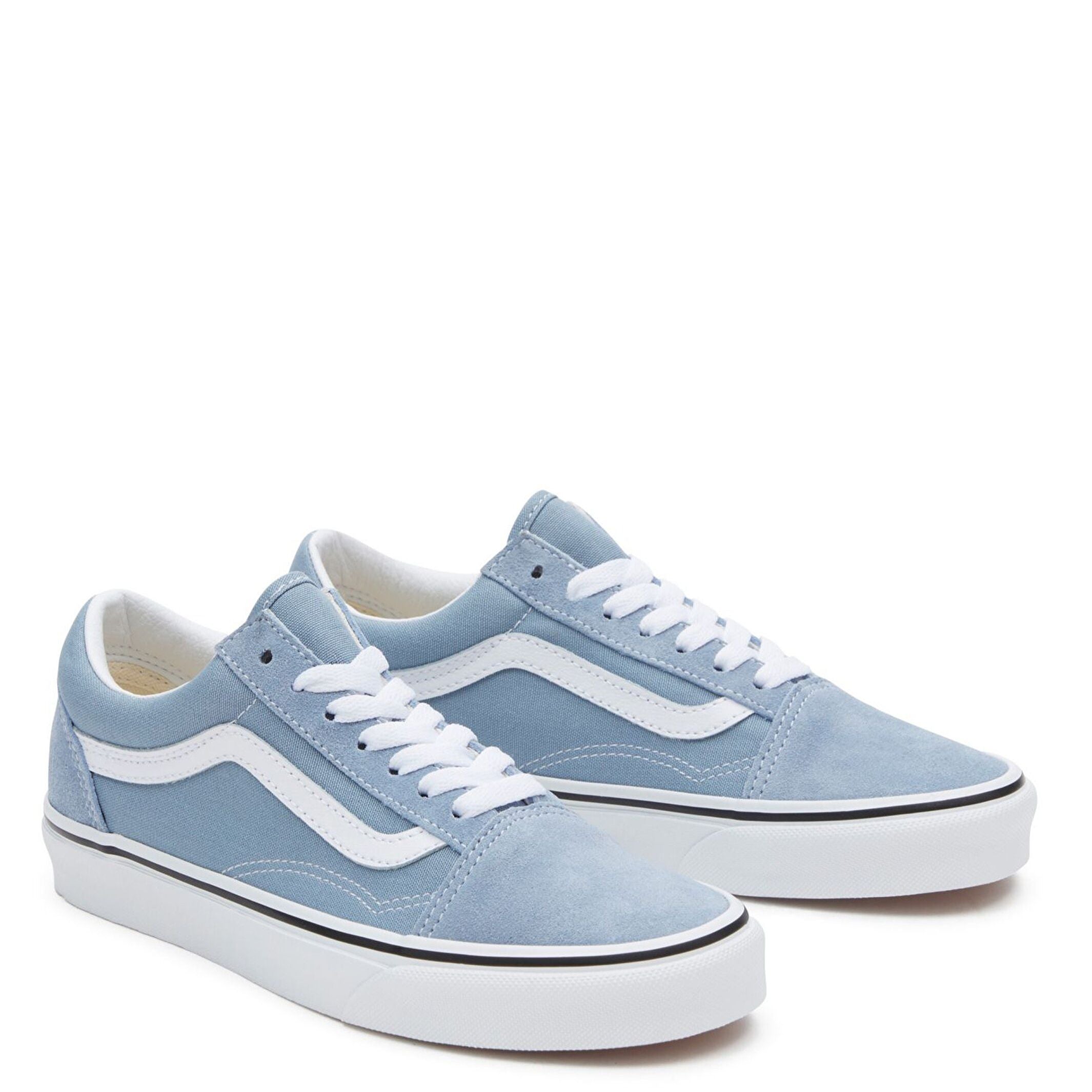 Vans old skool top womens baby blue