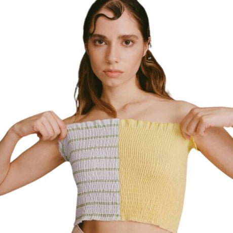 Vatka Co - Twist Top Yellow/Blue - Kadın - Vitruta