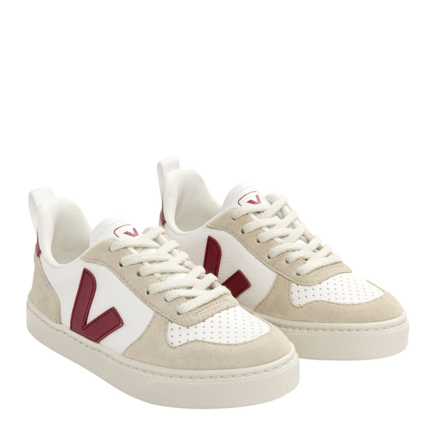 VEJA - Small V-10 Laces Chromefree Leather Çocuk Sneaker - Vitruta