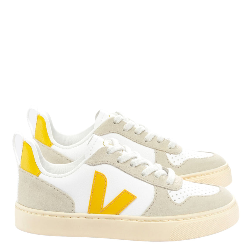 VEJA - Small V-10 Laces Chromefree Leather Çocuk Sneaker - Vitruta